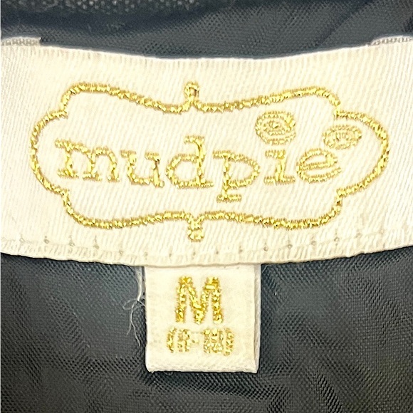 Mud Pie Heathered Gray & White Striped Padded Preppy Zip Up Vest Size M EUC! - Picture 9 of 11